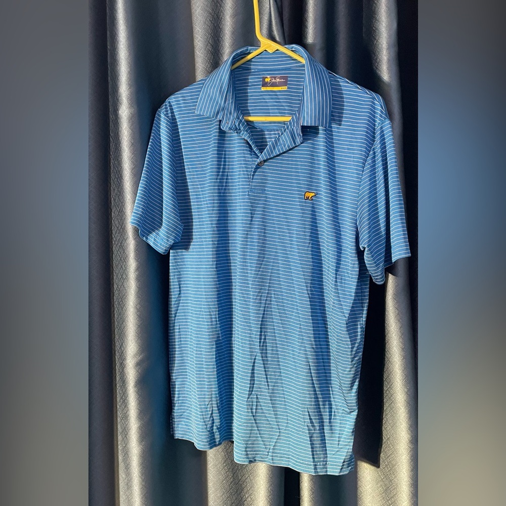 Classic Blue Striped Polo Shirt